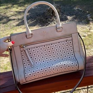 Kate Spade white bag with shoulder strap